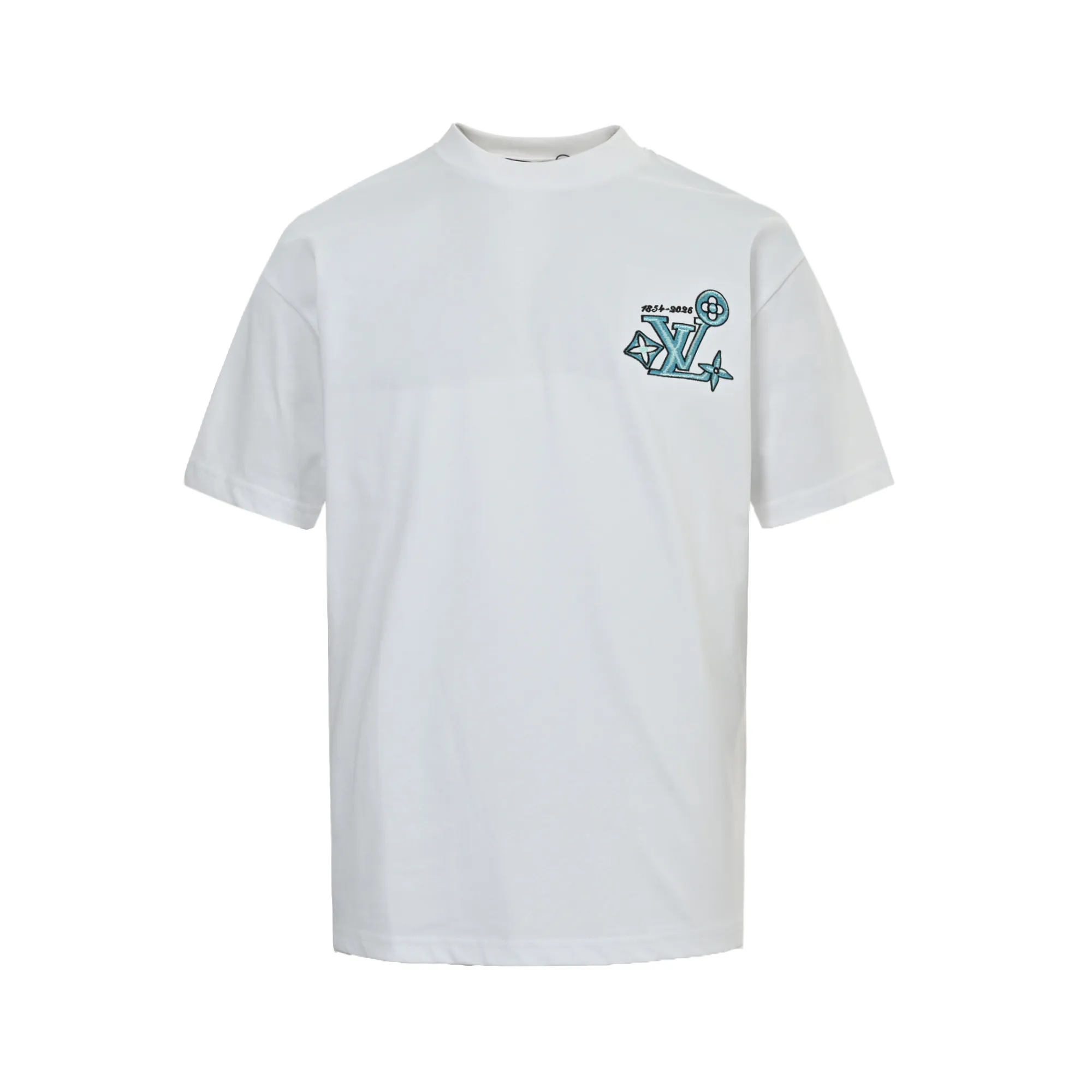 Louis Vuitton/Louis Vuitton 26ss short sleeves with front and rear letter logo embroidery
